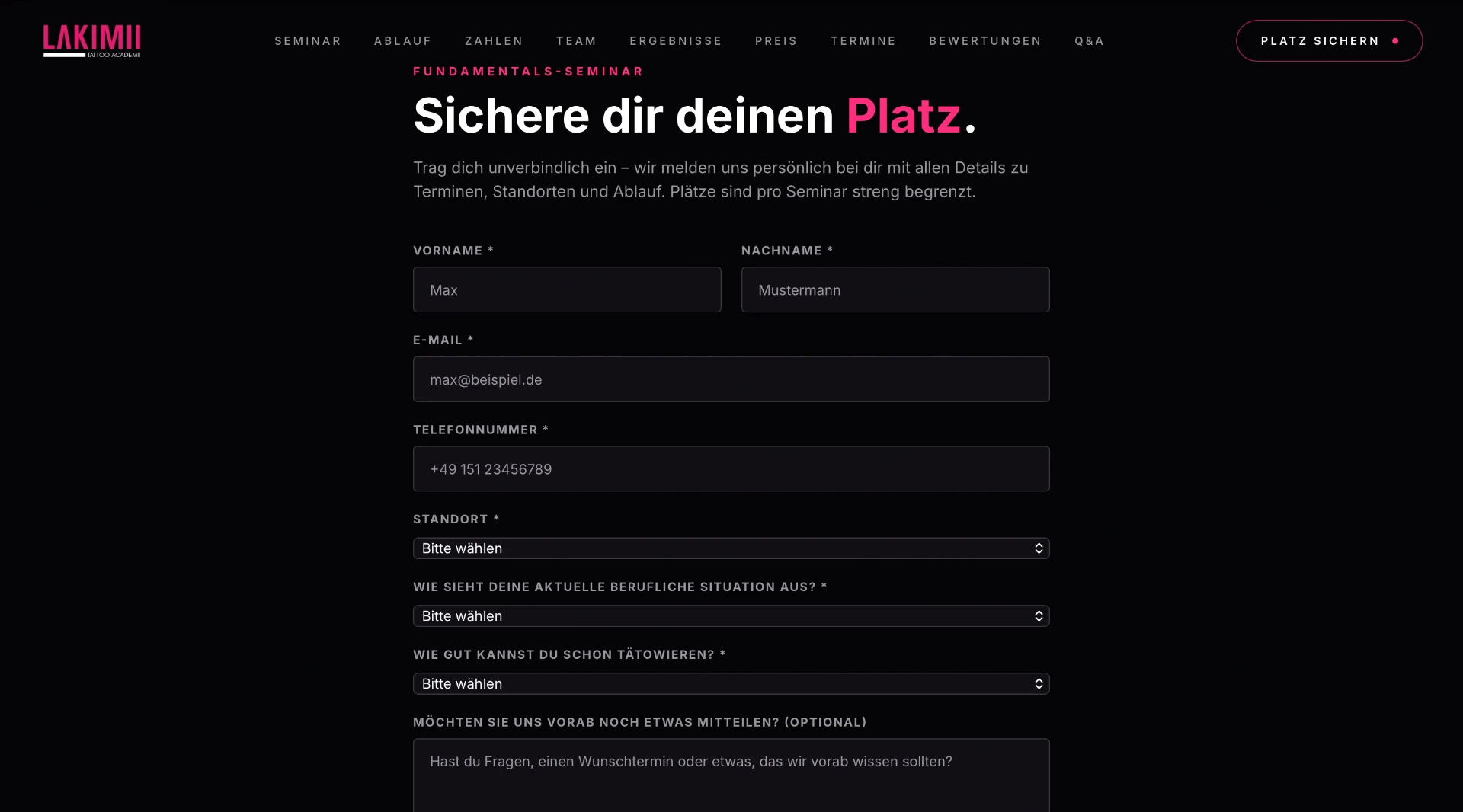 LAKIMII Academii Website Nachher, Ansicht 2